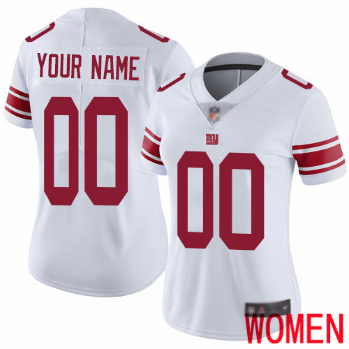 Women New York Giants Customized White Vapor Untouchable Custom Limited Football Jersey